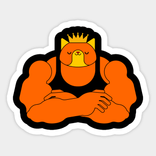 Cat Bodybuilder Strong Man King Gym Trainer Gift Sticker